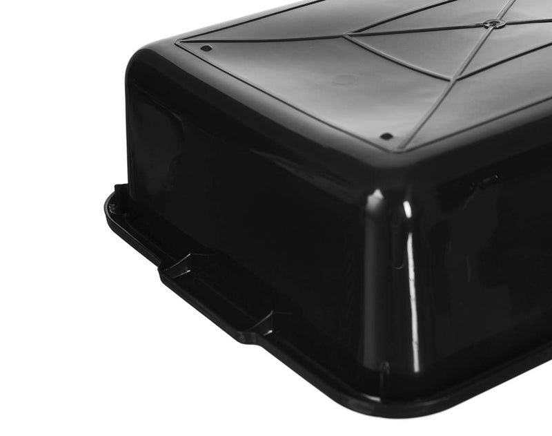ZHENFAN 4-Pack Commercial Bus Tubs 8 Litre, Black Plastic Bus Box/Tote, Bus Wash Dish Basin Pans - Image 3
